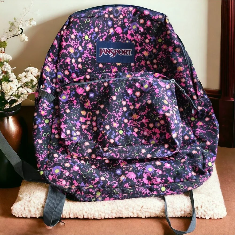 JANSPORT Vintage Pink/Purple Floral Backpack